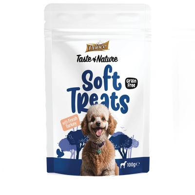 Pet nutrition|Prince Лакомства за кучета с прясно пуешко PRINCE SOFT TREATS - Fresh Turkey 100GR