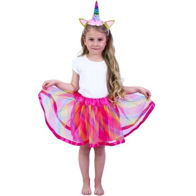 Rappa Детски костюм туту пола с лента за глава еднорог