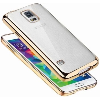 Samsung Луксозен силиконов калъф Glossy със златна рамка за Samsung G900 Galaxy S5 (SCGlossyS5Gold)