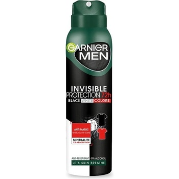 Garnier Men Mineral Invisible Black & White Colors deospray 150 ml