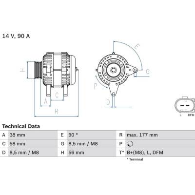 Generátor BOSCH 0 986 049 101