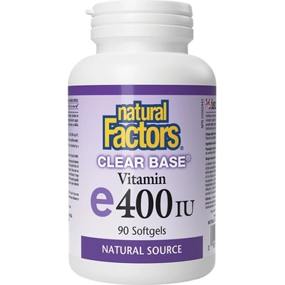 Natural Factors Clear Base Vitamin E 400 IU [90 Гел капсули]