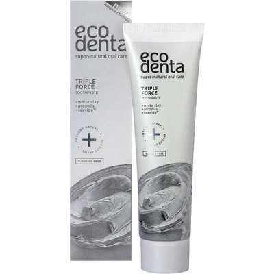 Ecodenta Triple Force s bielou hlinkou bez fluóru 100 ml