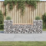 vidaXL Градинска пейка габион 183x41x60, 5 см дугласко дърво масив (834388)