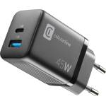 Cellularline Зарядно 220V PD GaN USB, USB-C 45W