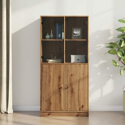 vidaXL 11461.3318723 Highboard s dvířky dub artisan 68x37x142 cm