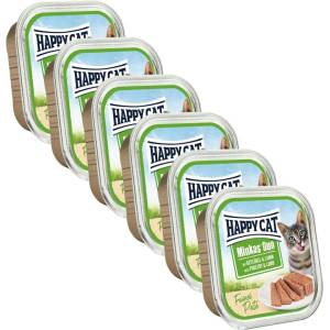Happy Cat Minkas DUO Пате птиче месо и агне 6 x 100 г