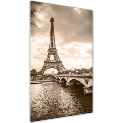 Vertikálny foto obraz sklenený Eiffelová veža Paríž 50x100 cm