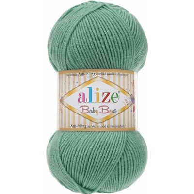 Alize příze Baby Best 463 šedozelená