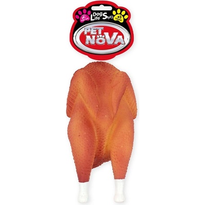 Pet Nova gumená hračka pre psov grilované kura 19 cm