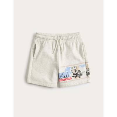 Marks & Spencer Спортни къси панталони Marvel с високо съдържание на памук (2-10 години) Marks & Spencer сиво Marks & Spencer | Siv | Момчешки | 3-4 години