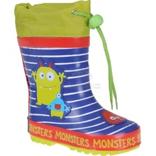 Pidilidi chlapčenské čižmy gumové potlač Monster PL0094 modrá