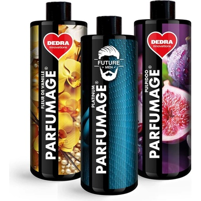 Dedra Parfumage parfém na praní FLEUR DE VANILLA & PLATINUM & PULPIDOO 3 x 500 ml