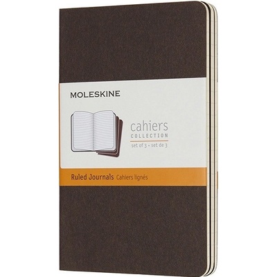 Moleskine Sešity 3 ks linkované hnědé S