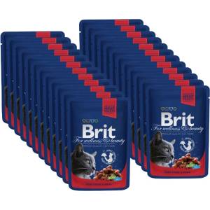 Brit cat говеждо месо и грах 24x100г