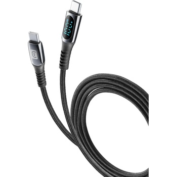 Image 1 of Cellularline Кабел usb-c към usb-c с дисплей 5a-100w 2м