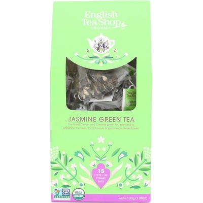 English Tea Shop Zelený čaj s jasmínem Bio 15 pyramidek