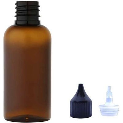 Via Plastová lahvička hnědá s černou špičkou 50 ml
