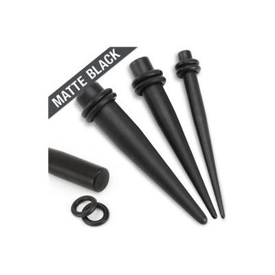 Piercingate roztahovák do ucha matná černá PTP00296 Černá – Zboží Dáma