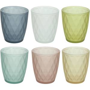 Tognana Комплект 6 стъклени чаши JENNY Pastel, матирани (N3585F4M227A)