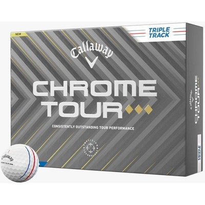 Callaway Chrome Tour Triple Diamond 25 Triple Track biele 3 x 3 ks