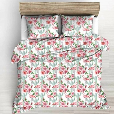 Bavlnené látky vzor Kvety na bielom, metráž 160 cm