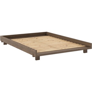 Karup Design Кафяво двойно легло 140x200 cm от масивен бор с включена подматрачна рамка Social - Karup Design (434106140200)
