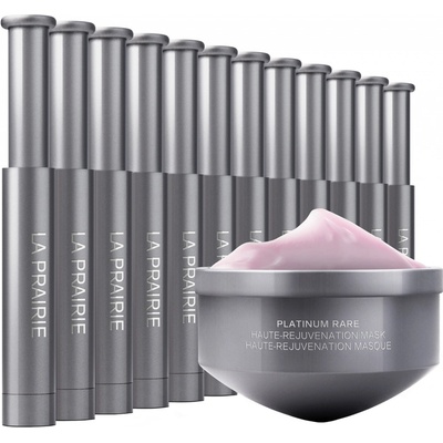 La Prairie Nočná dvojfázová starostlivosť pre obnovu pleťových buniek Platinum Rare (Haute-Rejuvenation Mask) 20 ml + 12 x 0,7 ml