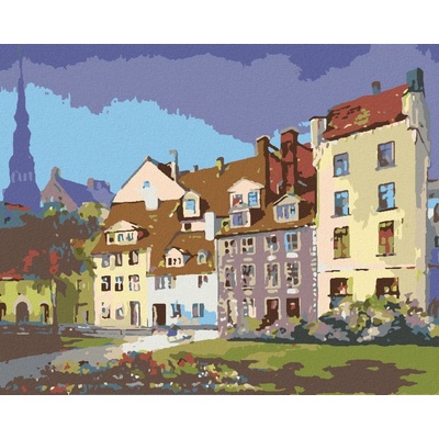 zuty Řadové domky 100 x 80 cm vypnuté plátno na rám 8596530028994