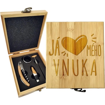 Sablio Dárková sada na víno Já miluju mého vnuka: 147×168×49 mm