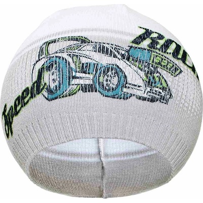 New Baby podzimní dětská čepička Racing šedé Šedé