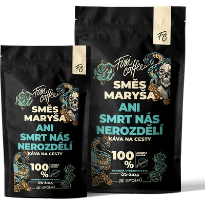 Fixi Coffee Káva Maryša Ani smrt nás nerozdělí jemně mletá 250 g