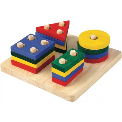 Plan Toys Doska s geometrickými tvarmi