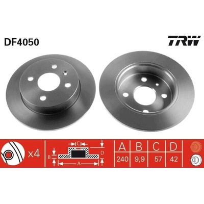 Brzdový kotúč TRW DF4050