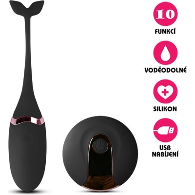 VšeNaSex.cz Bezdrátové vibrační vajíčko USB Black Whale