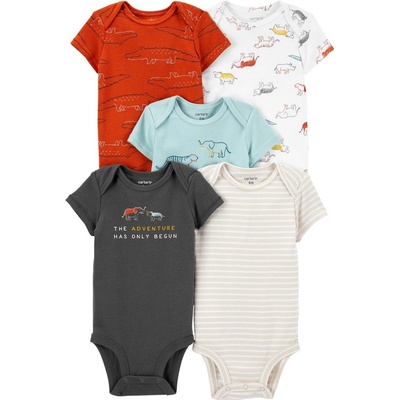 CARTER'S Body krátký rukáv Multicolor Dino chlapec 5ks