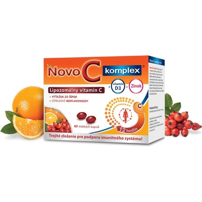 Novo C Komplex Lipozomálny Vitamín C s Vitamínom D3 a zinkom 60 kapsúl