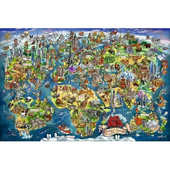 Ravensburger - Puzzle Illustrated World Map - 5 000 piese