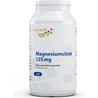 vitaworld Мускулна, сърдечна и нервна система - Магнезий (цитрат), 125 mg (цитрат) x 120 капсули (09942376 VW)