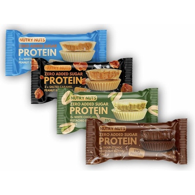 NUTRY NUTS Proteinové košíčky bílá čokoláda s arašídovým máslem 2 x 21 g – Zboží Dáma