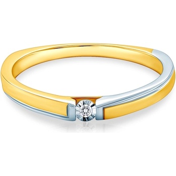 SAVICKI Годежен пръстен savicki: двуцветно злато, диамант