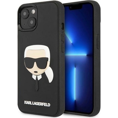 KARL LAGERFELD Кейс Karl Lagerfeld KLHCP14MKH3DBK за iPhone 14 Plus 6.7", черен / черен, твърд, 3D Rubber Karl`s Head (3666339086459)