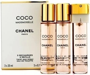 Chanel Coco Mademoiselle EDT Refill 3 x 20 ml pro ženy dárková