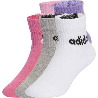 adidas Dievčenské ponožky KIDS LINEAR ANKLE 5P Mix Čierna