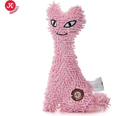 JK ANIMALS plyšová hračka pre psa ružová mačka 23 cm