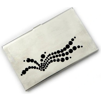 GM Collection GM Collection Pouzdro na vizitky s krystaly Swarovski WAVE BLACK