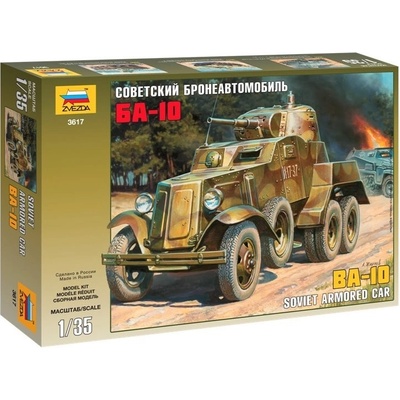 Zvezda Model Kit obrněný automobil BA 10 2. světová válka 3617 1:35