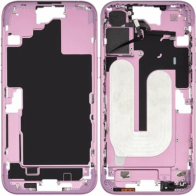 Středový rám iPhone 16 růžový + boční tlačítka IPH0885