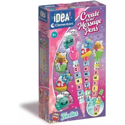 Clementoni Idea! : Лаборатория за химикалки с букви - храни, комплект 3 бр (18399)