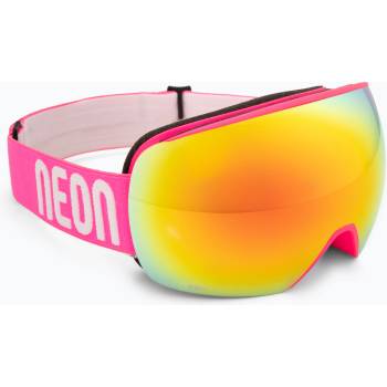Neon Скиорска маска Neon Beam pink/mirror red